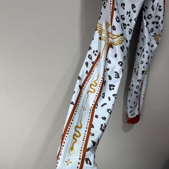 Wear It To Heart Reversible Bluestone High Waist Leggings, Sz L - Picture 11 of 13